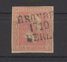 Preussen Mi # 10 gestempelt breitrandig  BP-Stempel (22316)