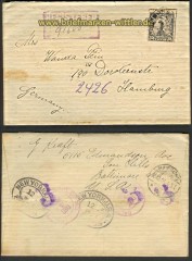 USA Mi # 277 EF Auslands-R-Brief 1924 (23705)