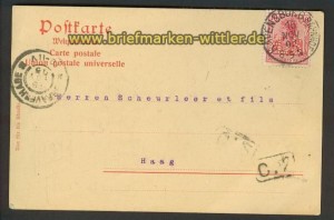 Dt. Reich Mi # 71 EF Postkarte Firmenlochung (22076)