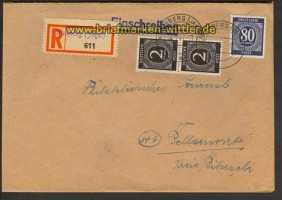 all. Besetzung R-Brief Kirchberg Jagst 14.1.1947(22049)