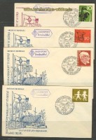 4 Pfadfinder Belege Lagerpost Brexbachtal 1958 (18207)