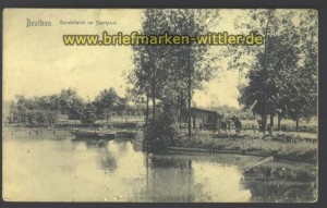 Beuthen sw-AK Gondelteich im Stadtpark ungebrauc(d2199)