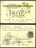 1902 Neujahr farb-Pr�ge-AK Hamburg 30.12.1901  (d1453)