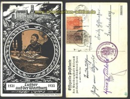 Eisenach sw-AK Festpostkarte Lutherfeier SSt (d1386)