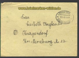 L�bau (Sachsen) Geb�hr bezahl 20.4.1946  (15707)