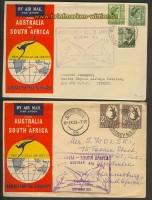 S�dafrika 4 Erstflugbelege 1952 Australien  (21659)