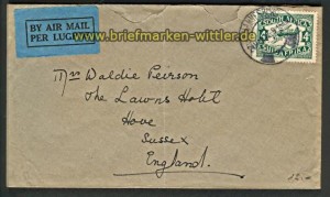 S�dafrika Auslands-Luftpost-Brief Johannesburg  (21660)