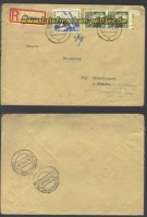 DDR R-Brief Mi # 283 + SBZ 2 x Mi # 221 Straussb(15669)