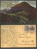 Schneekoppe mit Riesenbaude farb-AK 1920 (a0604)