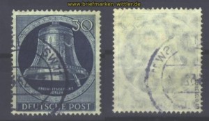 Berlin Mi #  85 gestempelt Glocke rechts gepr�ft (15631)