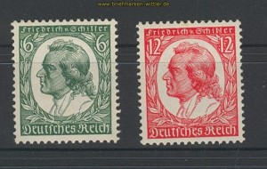 dt. Reich Mi # 554/55 Schiller postfrisch (21102)