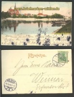 Breslau farb-AK Oder mit Dominsel 1904 (d3754)