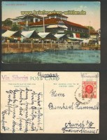 China Shanghai farb-AK Old City aus Hongkong 1910 (a0730)