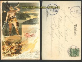 Heil B�hmerland farb-Litho-AK 1897 Wunsiedel (d3868)