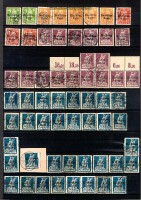 dt. Reich ex Mi # 119/130 Lot v 80 Plattenfehlern **/ gestempelt (10606)