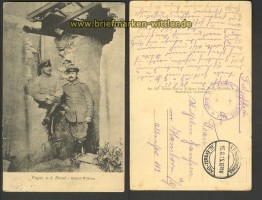 Pagny sur Moselle sw-AK Granat-Wirkung 1915 (d4441)
