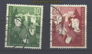 Bund Mi #  153/54 Bundesjugendplan gestempelt (17063)