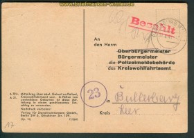 all. Besetzung Papenburg Bezahlt 7.8.1945  (26254)