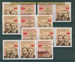 DDR Mi # 2052/52 Zusammendrucke WZd 325/330 postfrisch (26417)