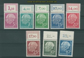Bund Heuss Lumogen Oberrand postfrisch gepr�ft (26660)