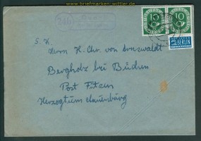 Landpoststempel Quaal �ber Bad Segeberg 1952 (26709)