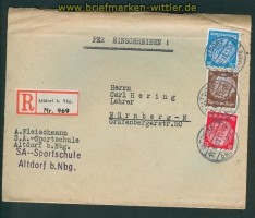 dt. Reich R-Brief S.A. Sportschule Altdorf bei N�rnberg 1933 (26899)
