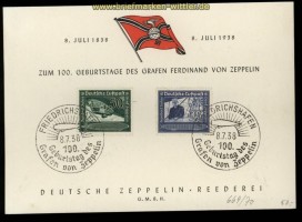 Deutsches Reich Mi # 669/70 Flugpostmarken Graf Zeppelin Sonderkarte mit Sonderstempel (27984)