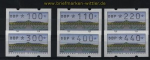 Bund ATM 1993 Mi # 2 Type 1.1 Versandstellensatz 3 postfrisch (28245)