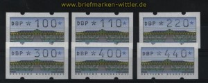 Bund ATM 1993 Mi # 2 Type 1.1 Versandstellensatz 3 postfrisch (28248)