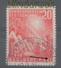 Bund Mi #  112 f 11 B Bundestag gestempelt (43566)