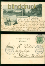 Reichshofen sw-AK Gruss aus .... drei Ansichten 1898 nach Weiler (d10372)