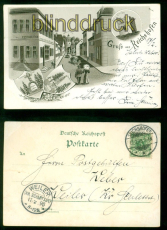 Reichshofen sw-AK Gruss aus .... vier Ansichten 1898 nach Weiler (d10374)