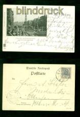 Hamburg sw-AK Fleet bei der Reimersbrcke Katharinenkirche Ortspostkarte(d10349)