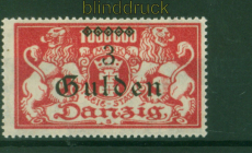 Danzig Mi # 191 postfrisch Aufdruckmarke 3 Gulden (58070)