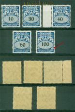 Danzig Porto Mi # P 43/47 mit 47 V postfrisch groes Staatswappen mit Wz 5(58100