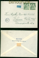 Berlin Mi #  80 (2) MeF Fernbrief Braunschweig 1.11.1952 n Efferen b Kln (57990)