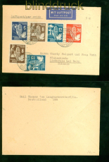 DDR Mi #  276/79 MiF Auslands-LuPo-Brief Langburkersdorf 24.12.1950 Bern(58452)