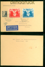 DDR Mi #  284/85 + SBZ # 212 Auslands-LuPo-Brief Langburkersdorf n. Bern (58453)