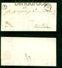 Baden berlingen 21.9.1859 nach Meersburg Uhrradstempel 8 (58487)