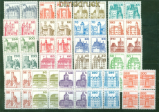 Berlin Mi # 532/677 postfrische 4er-Bl�cke Burgen & Schl�sser (58504)