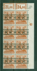Bi-Zone Mi #  44 I DZ OR W postfrisch Druckerzeichen Oberrand Walzendruck(58515)