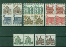 Bund Mi #  454/61 postfrisch Kleine Bauwerke waagerechte Paare (58567)