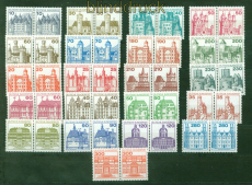 Bund Mi #  913/1143 postfrisch Burgen & Schlsser komplett waagerechte Pa(58568)