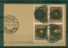 SBZ Mi # AP 782 gestempelt Briefst�ck 4er-Block Thum 21.6.1945 (58438)