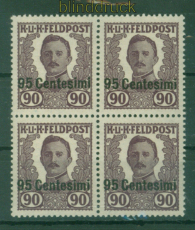 sterreich Ungarn Feldpost fr Italien Mi # XIII postfrischer 4er-Block (58412)