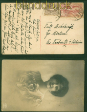 Oberschlesien Mi # 19 + 26 MiF Postkarte Chorzow 26.4.1922 n Gr. Mrtinau(57681)
