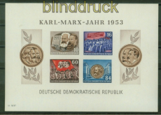 DDR Mi # Block   9 B postfrisch Marxblock geschnitten (49104)