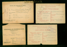dt. Reich POW 12 Briefe Beziers/Montpellier 1945/46 Markersdorf Schlesien(58409)