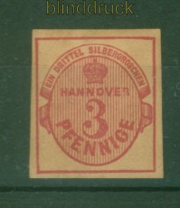 Hannover Mi # 13 ungebraucht mit Falz 3 Pfennig (58287)
