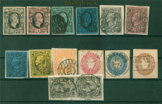Sachsen kleines Lot von 14 Marken gestempelt (58288)